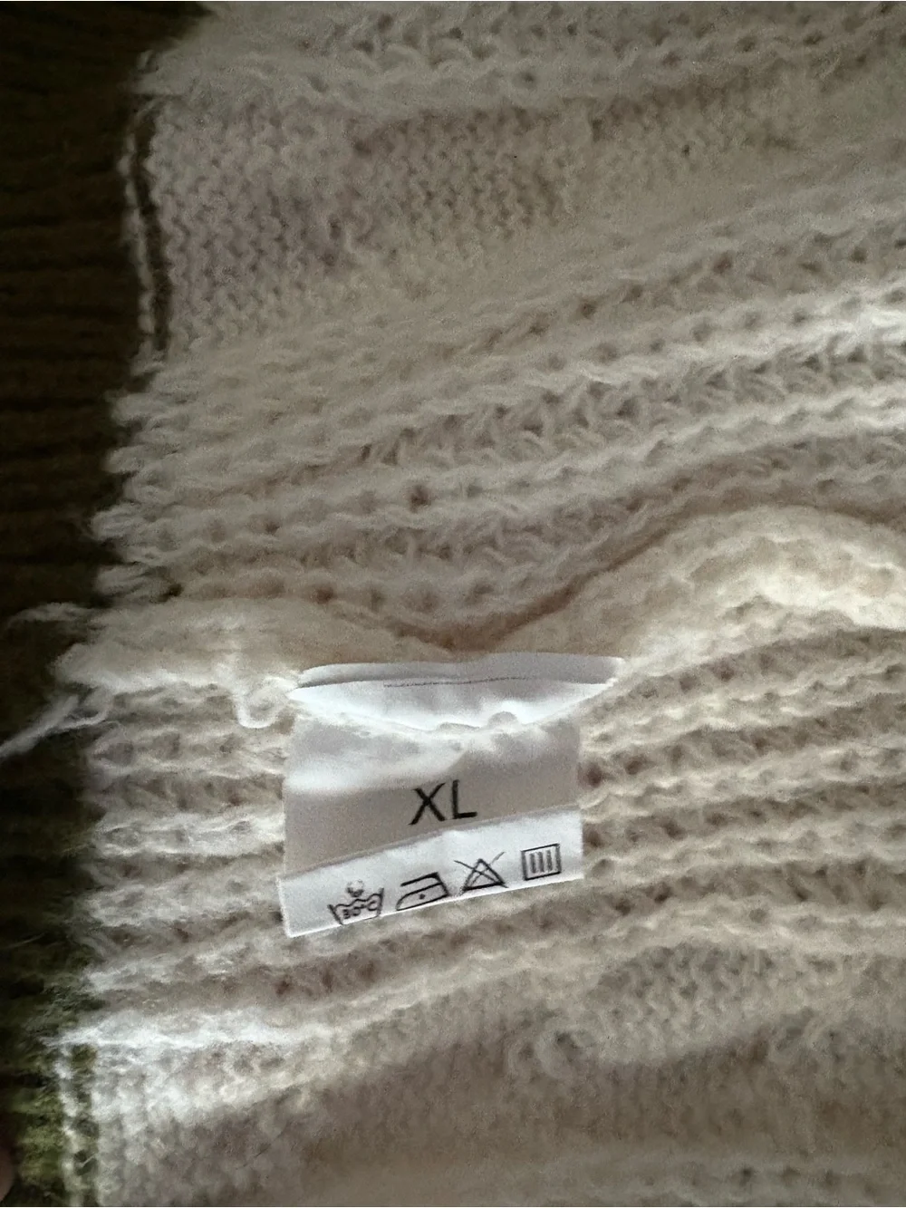 T.S. Evermore Cream Cable Knit Cardigan with Olive Trim - Picture 7 of 7